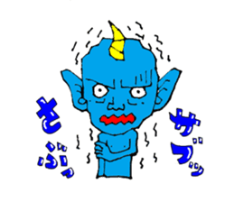 Residents blue ogre hell sticker #601969