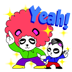 Slash and 3color Afrohear panda(English)