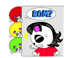 Slash and 3color Afrohear panda(English) sticker #602312