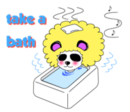 Slash and 3color Afrohear panda(English) sticker #602323