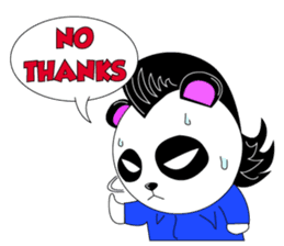 Slash and 3color Afrohear panda(English) sticker #602327