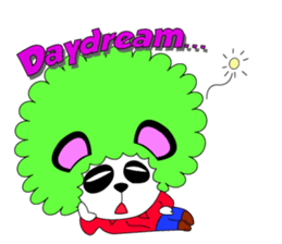 Slash and 3color Afrohear panda(English) sticker #602329