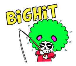 Slash and 3color Afrohear panda(English) sticker #602332