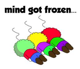 Slash and 3color Afrohear panda(English) sticker #602338