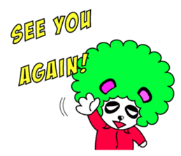 Slash and 3color Afrohear panda(English) sticker #602341