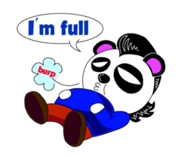 Slash and 3color Afrohear panda(English) sticker #602343
