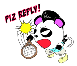 Slash and 3color Afrohear panda(English) sticker #602344