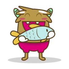 Ropopo the fat and funny monster sticker #603406