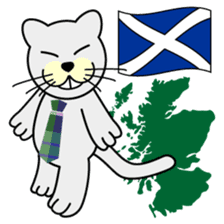 otonaneko in scotland sticker #603411