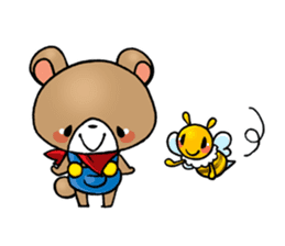 A Bear and A Bee sticker #603730