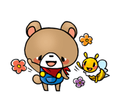 A Bear and A Bee sticker #603731