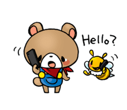 A Bear and A Bee sticker #603732