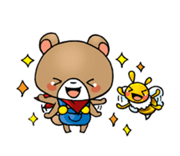 A Bear and A Bee sticker #603733