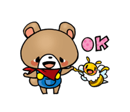 A Bear and A Bee sticker #603736