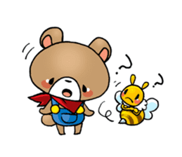 A Bear and A Bee sticker #603738