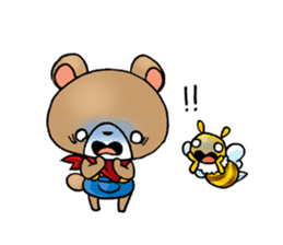 A Bear and A Bee sticker #603739