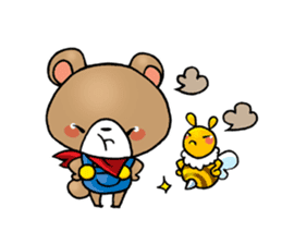 A Bear and A Bee sticker #603743
