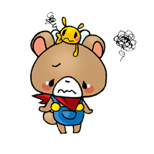 A Bear and A Bee sticker #603744