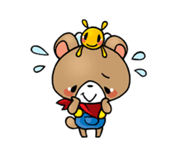 A Bear and A Bee sticker #603749