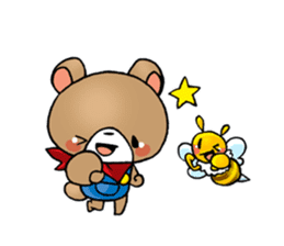 A Bear and A Bee sticker #603751