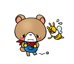 A Bear and A Bee sticker #603753