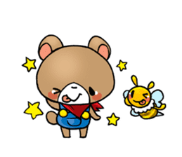 A Bear and A Bee sticker #603757