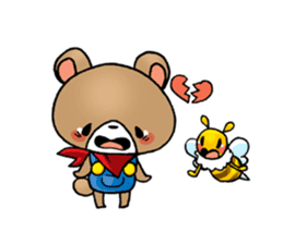 A Bear and A Bee sticker #603765