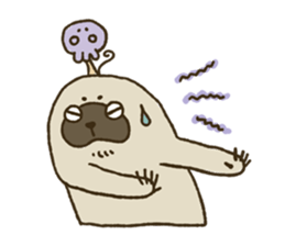KINOKEMONO the mushroom sloth. sticker #604480