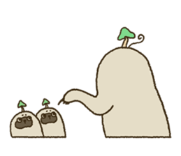 KINOKEMONO the mushroom sloth. sticker #604495