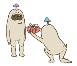 KINOKEMONO the mushroom sloth. sticker #604497