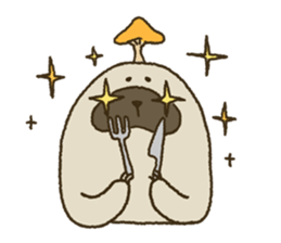 KINOKEMONO the mushroom sloth. sticker #604498