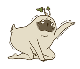 KINOKEMONO the mushroom sloth. sticker #604500