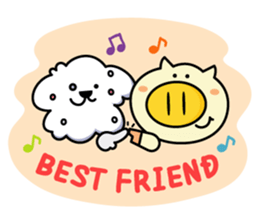 dog and pig sticker #604845