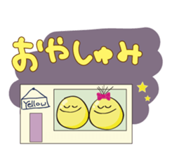 Mr. & Mrs. Yellow 3 sticker #604942