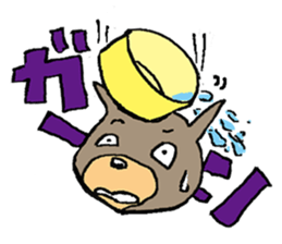 "WONDERMON " japanese kawaii dog? bear? sticker #605299