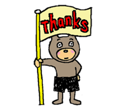 "WONDERMON " japanese kawaii dog? bear? sticker #605301