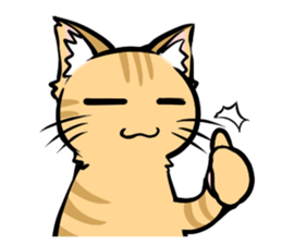 relaxed tabby cat sticker #606642