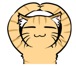 relaxed tabby cat sticker #606643