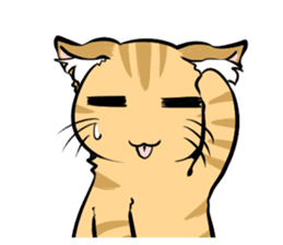 relaxed tabby cat sticker #606645