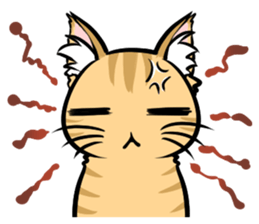 relaxed tabby cat sticker #606647