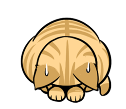 relaxed tabby cat sticker #606649