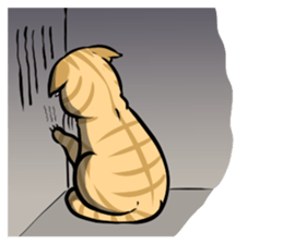 relaxed tabby cat sticker #606650