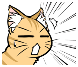 relaxed tabby cat sticker #606651