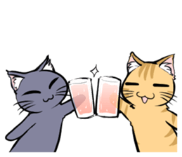 relaxed tabby cat sticker #606653