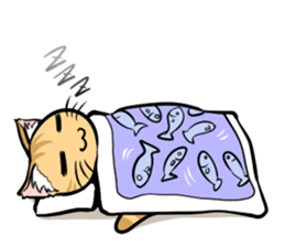 relaxed tabby cat sticker #606656