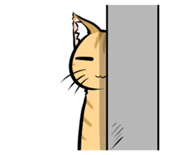 relaxed tabby cat sticker #606659