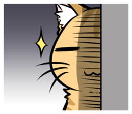 relaxed tabby cat sticker #606660