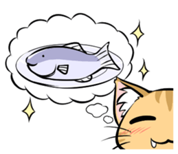 relaxed tabby cat sticker #606661