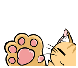 relaxed tabby cat sticker #606664