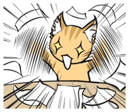 relaxed tabby cat sticker #606667